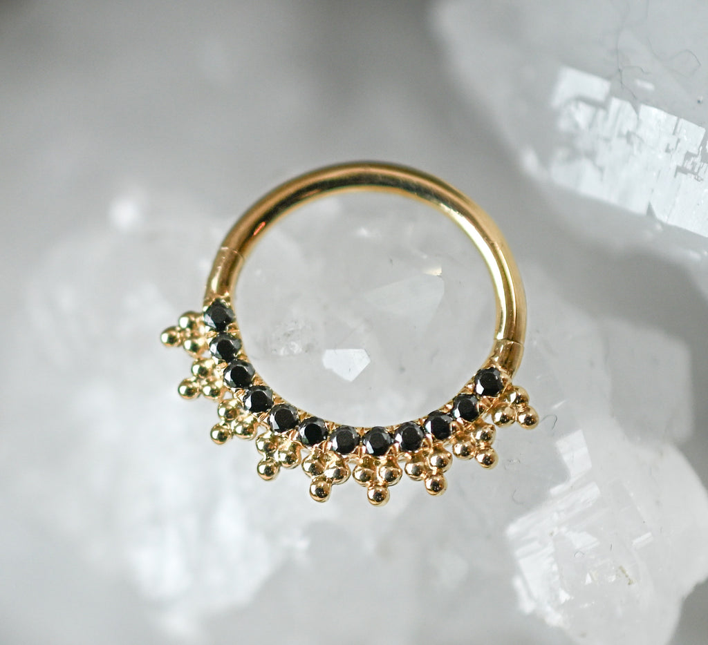 Double Agent Black and White CZ Clicker by Junipurr