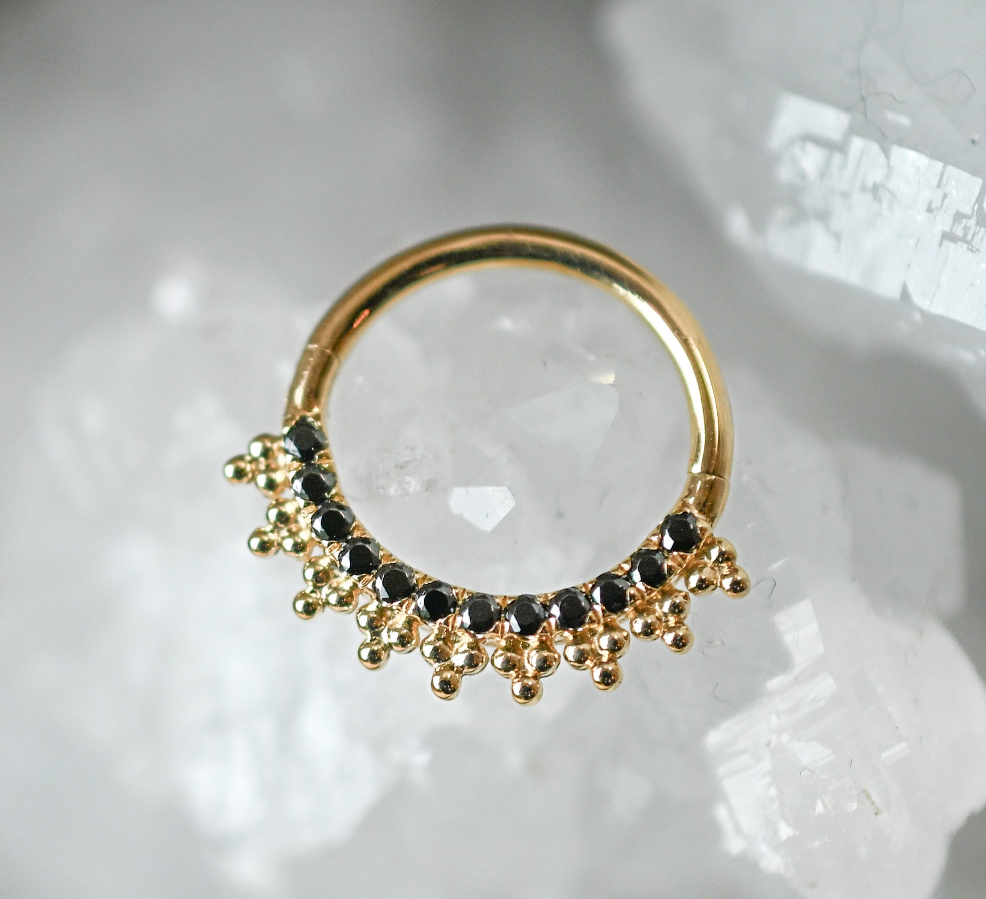 Double Agent Black and White CZ Clicker by Junipurr