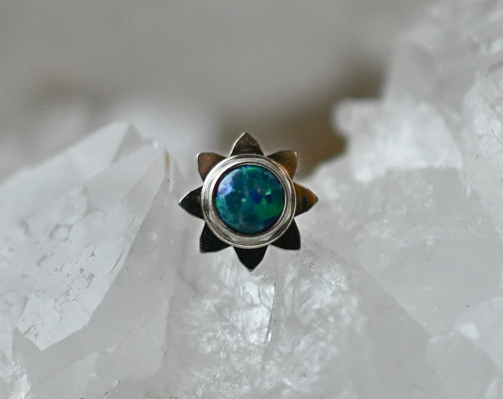 Titanium Sun Cabochon Ends by NeoMetal