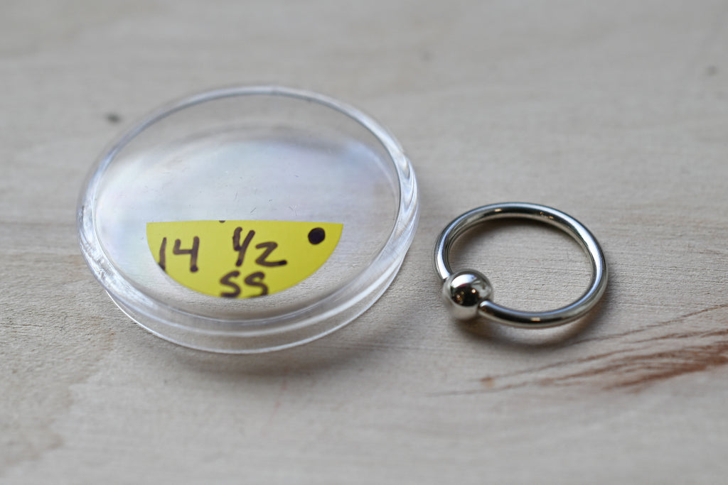 14g Captive Bead Ring CBR - Steel or Niobium