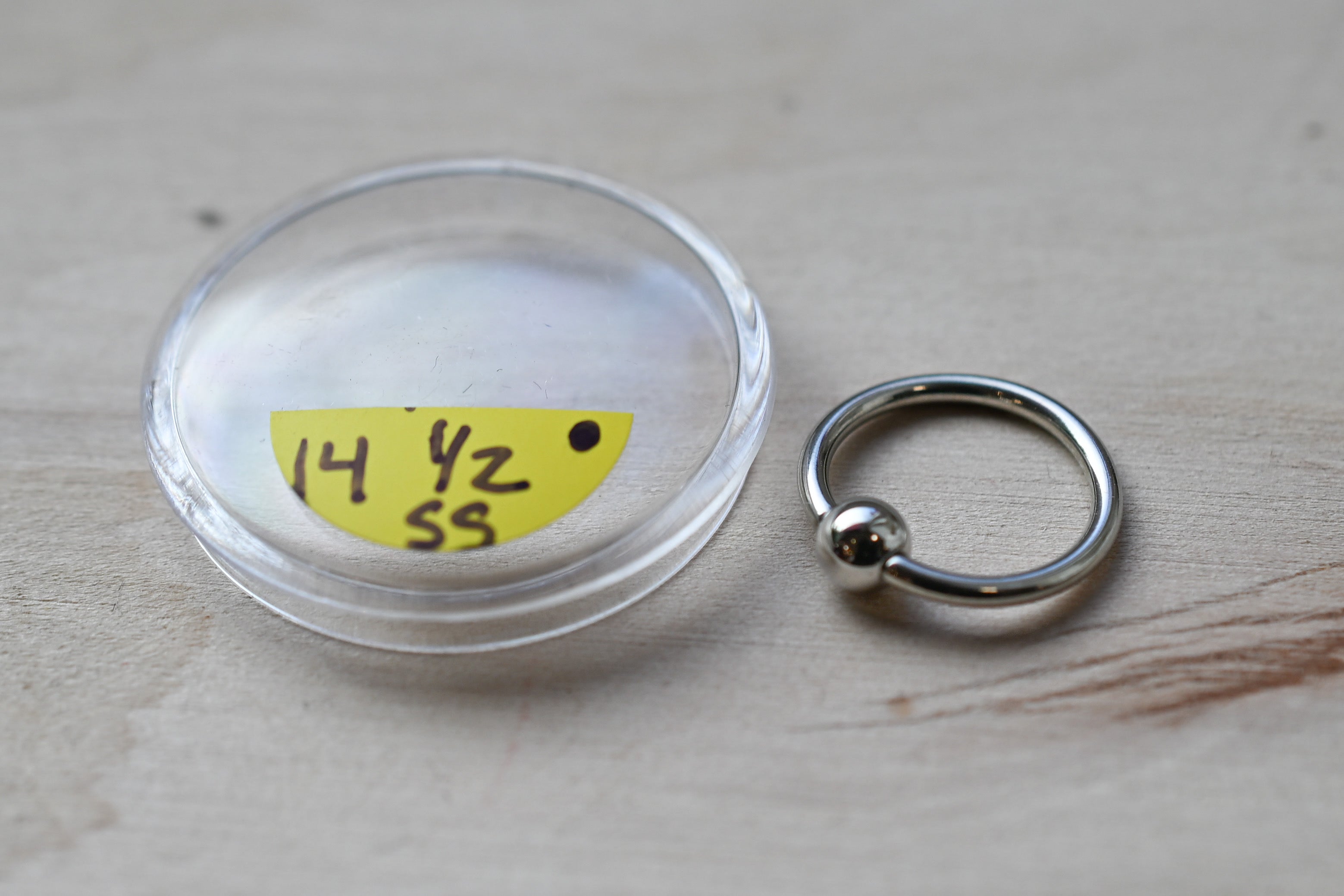 14g Captive Bead Ring CBR - Steel or Niobium