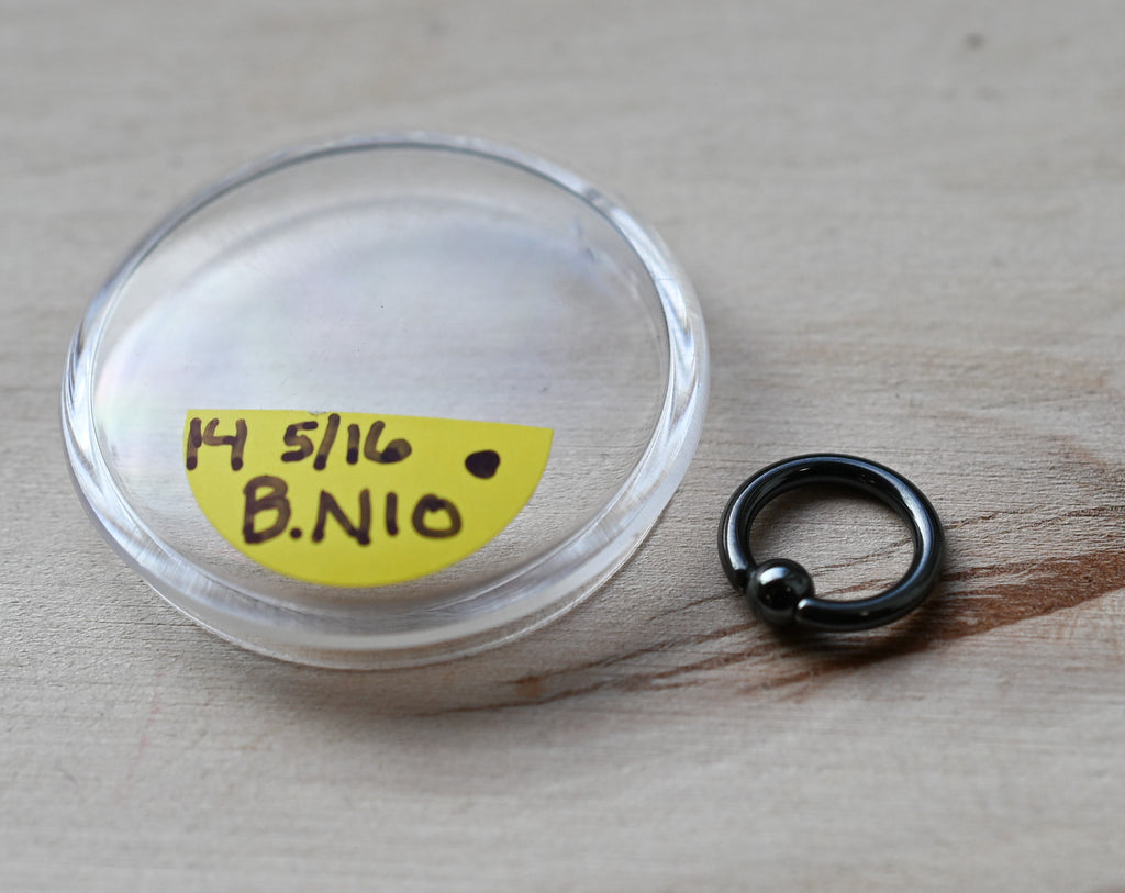 14g Captive Bead Ring CBR - Steel or Niobium