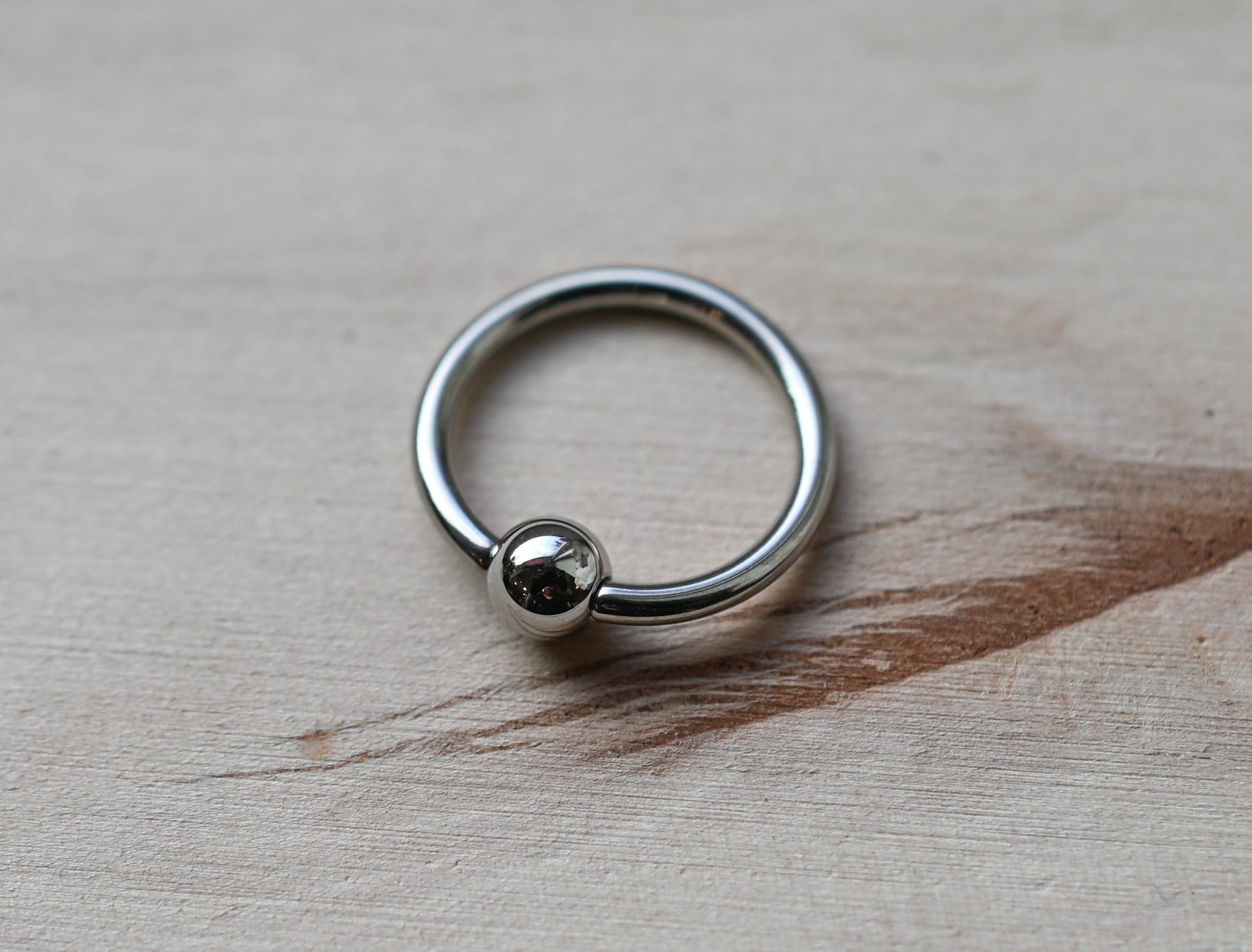 14g Captive Bead Ring CBR - Steel or Niobium