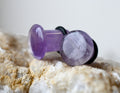 Pair of Genuine Amethyst Single Flare Plug