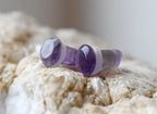 Pair of Genuine Amethyst Single Flare Plug