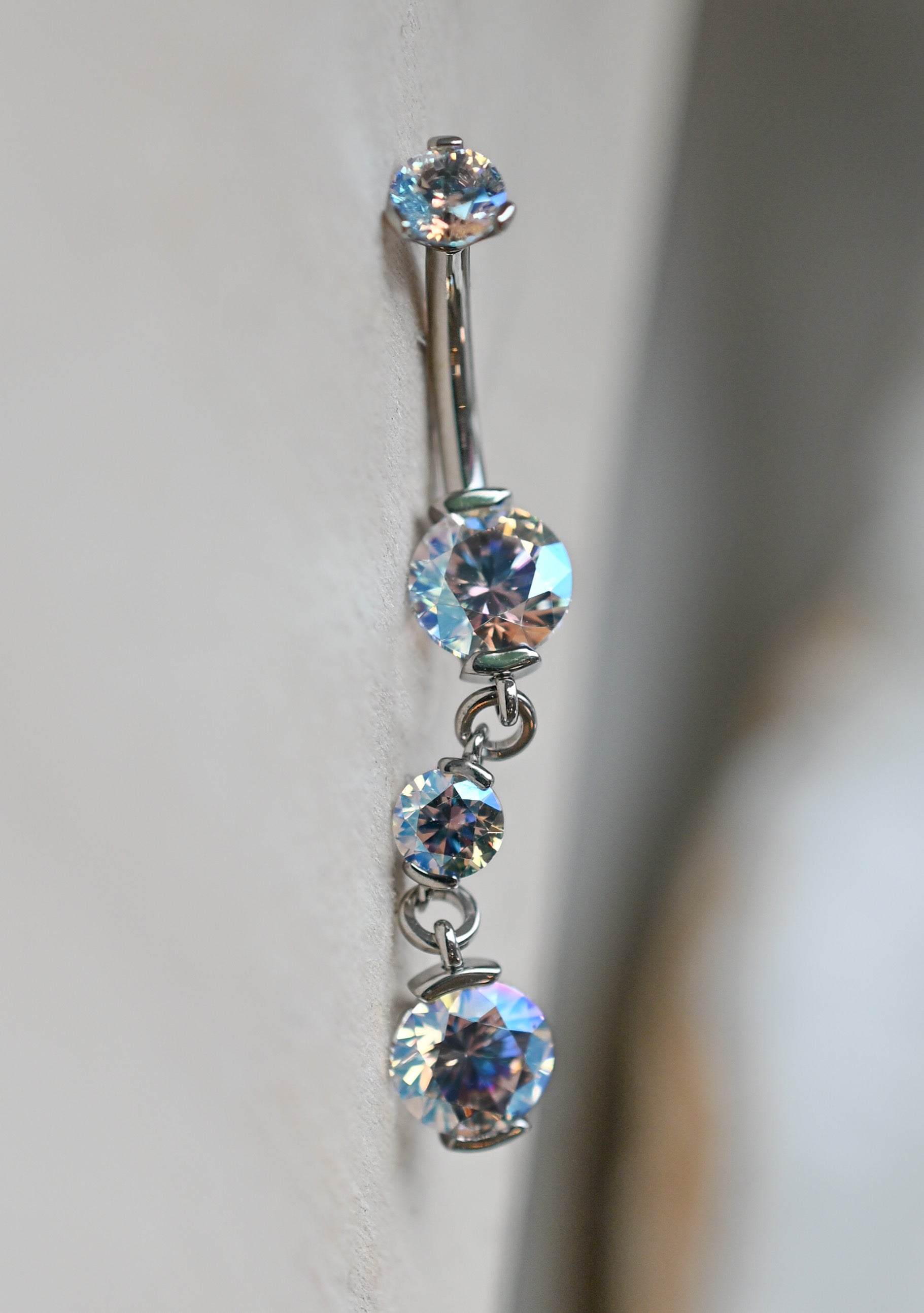 Prong-Set Double Dangle Navel Curve by Industrial Strength