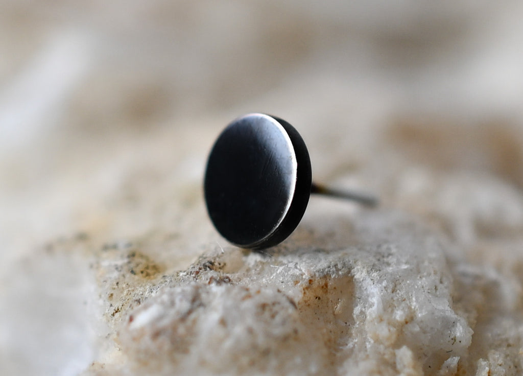 High Polish Black Disk by Black Forest Jewelry