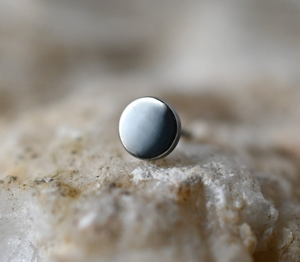 High Polish Black Disk by Black Forest Jewelry