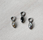 Titanium Marquise Bezel Charm by Anatometal