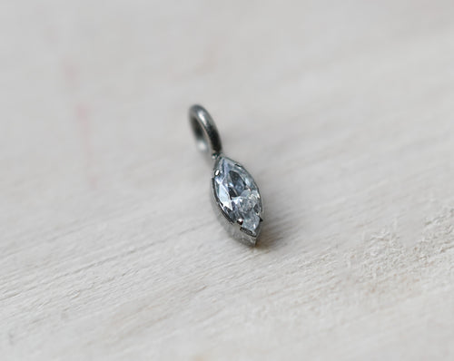 Titanium Marquise Bezel Charm by Anatometal