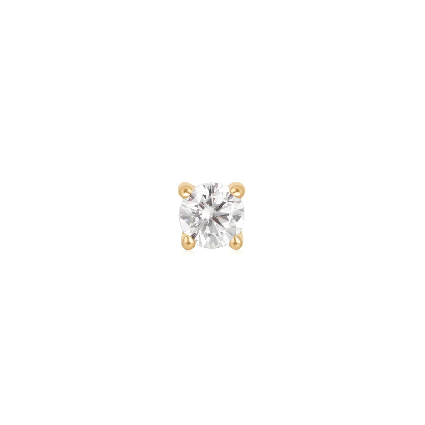 Gold CZ Prongs by Ember Body Jewelry