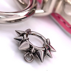 Titanium O-Ring Collar Spiked Hinged Ring by Zadamer