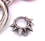Titanium O-Ring Collar Spiked Hinged Ring by Zadamer