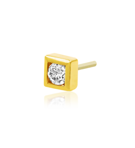 Bezel-Set CZ Square by Junipurr Jewelry