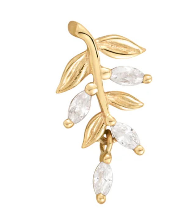 Growth Threadless End with CZ by Buddha Jewelry