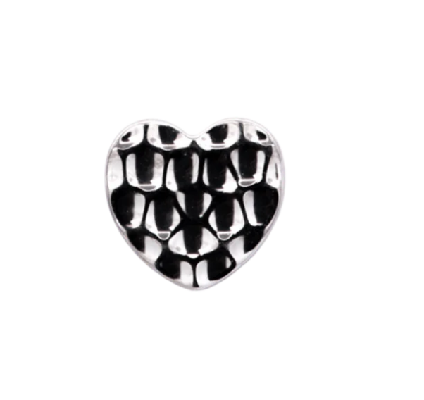 Titanium Hammered Heart by Junipurr