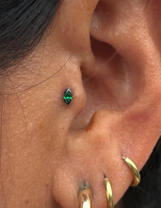 18k Marquise CZ Bezel by Anatometal