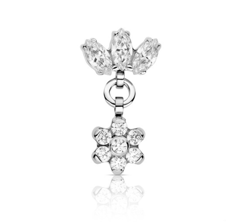Marquise Fan with Flower Dangle by Industrial Strength