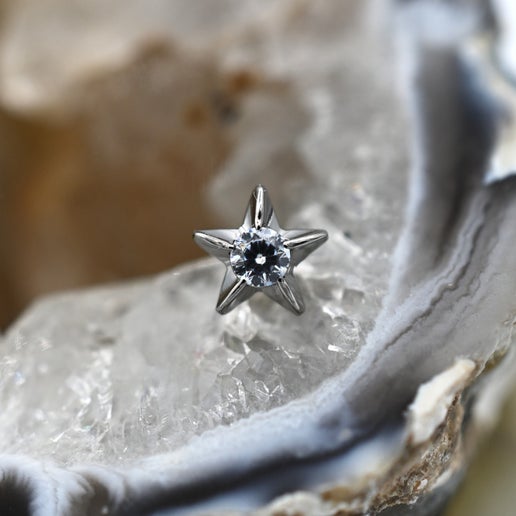 Titanium Gem Star by Anatometal