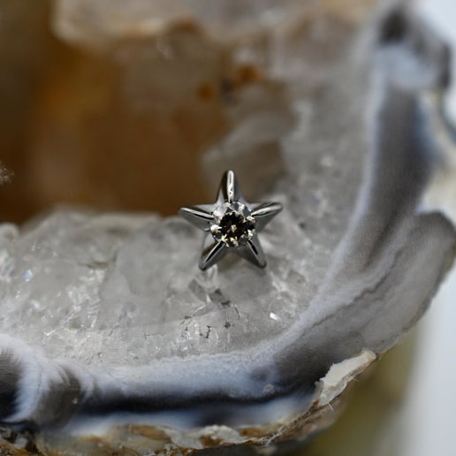 Titanium Gem Star by Anatometal