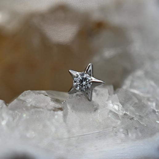 Titanium Gem Star by Anatometal
