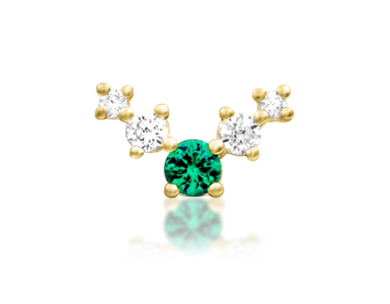 Vixyn - Emerald + CZ by Junipurr Jewelry