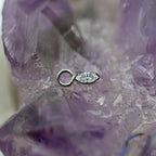 Titanium Marquise Bezel Charm by Anatometal