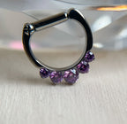 5-Gem Odyssey Daith / Septum Clicker by Industrial Strength