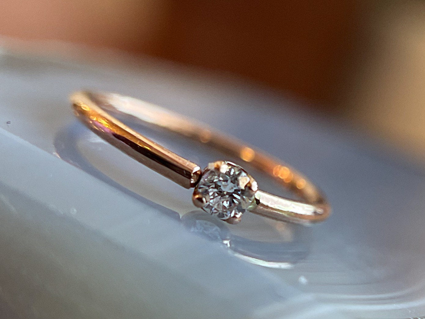 Genuine Diamond Fixed Bead Ring by Body Gems