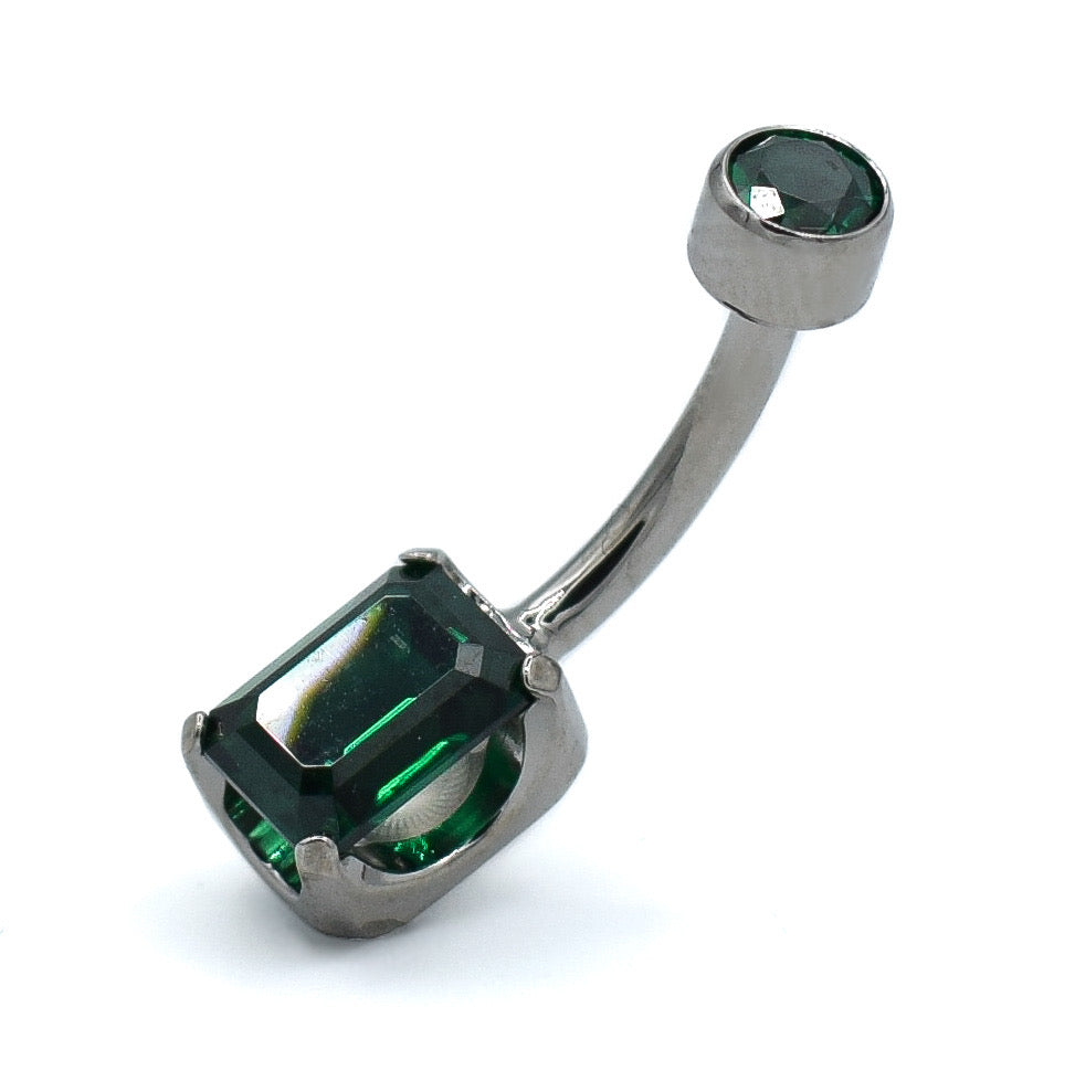 Emerald-Cut Navel Curve by Anatometal