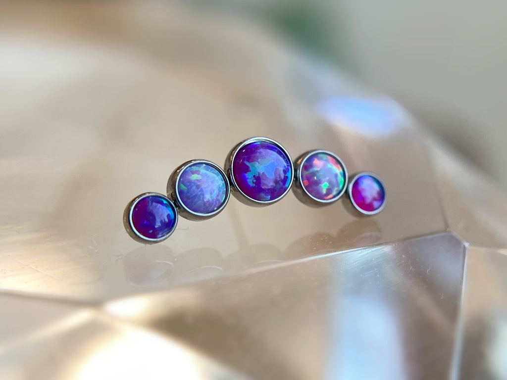 5 Gem Cabochon Cluster by NeoMetal
