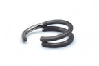 Dark Matte Illusion Double Hinged Ring Ring by Zadamer