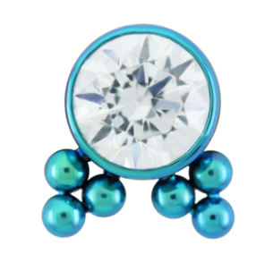 Haute Couture Double Tri-Bead Accented Bezel (11HT-6C) by LeRoi