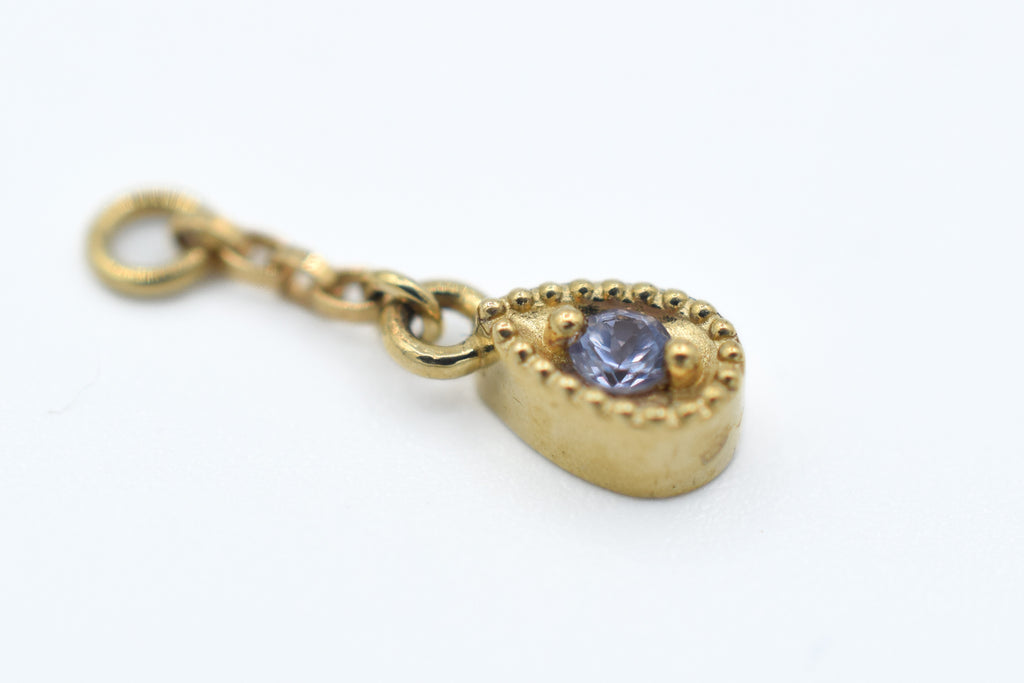 Little Something Tanzanite Dangle Charm by Hialeah Fine Jewelry