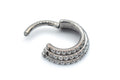 Titanium "Triple Stack" with Clear CZ Clicker by Crucial