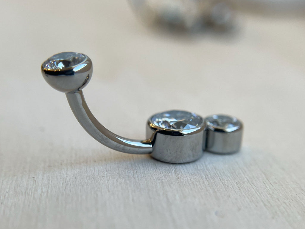 Gemini CZ Navel Curve by Industrial Strength