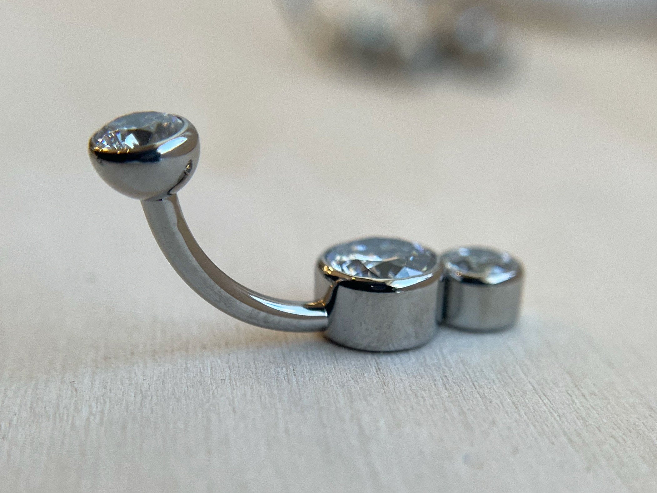 Gemini CZ Navel Curve by Industrial Strength