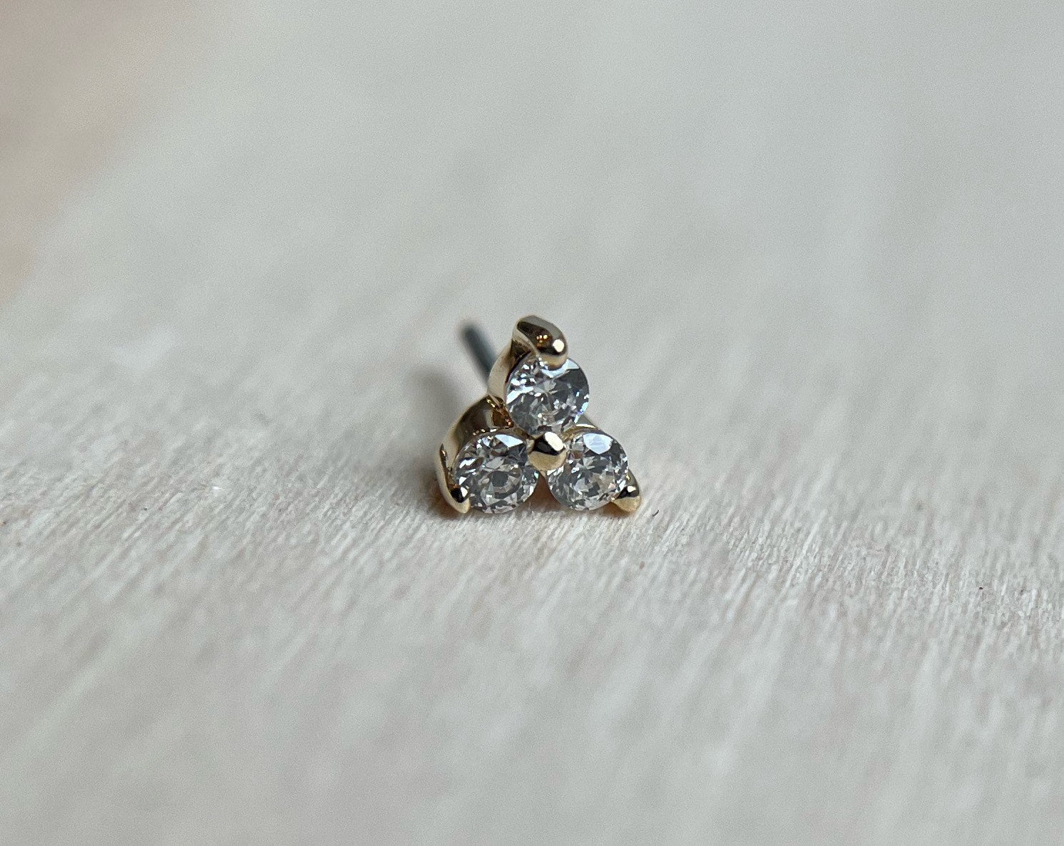 Gold Trinity CZ by Junipurr