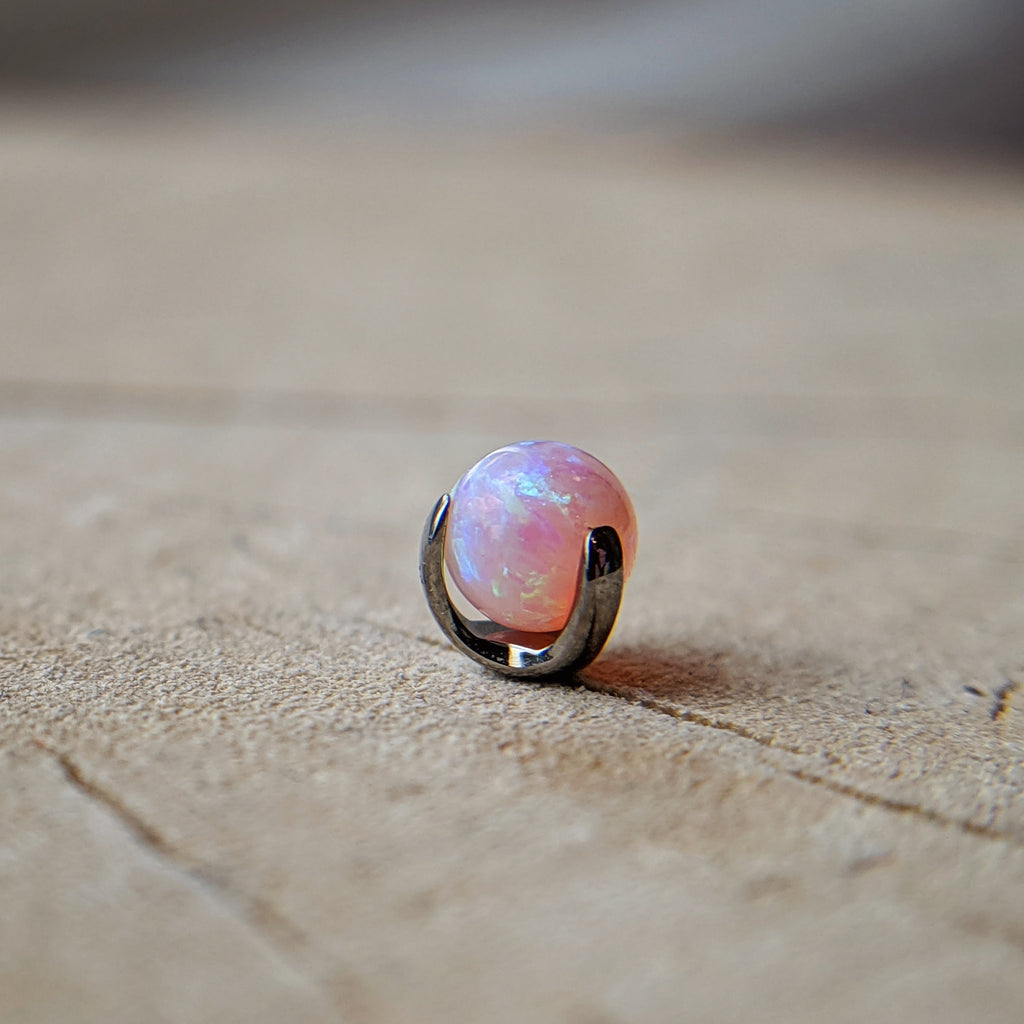 Prong-Set Opals & Stones (3mm Threadless) by People's Jewelry