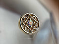 14ga Deco Circle with Aurora Borealis CZ by Body Gems