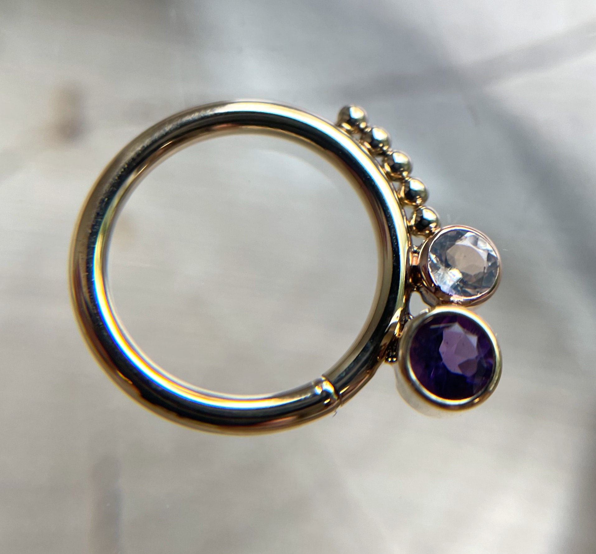 Comet Seam Ring from Dusk Body Jewelry