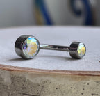 Aurora Borealis Navel Curve by Industrial Strength (4mm/6mm Bezel Gems)