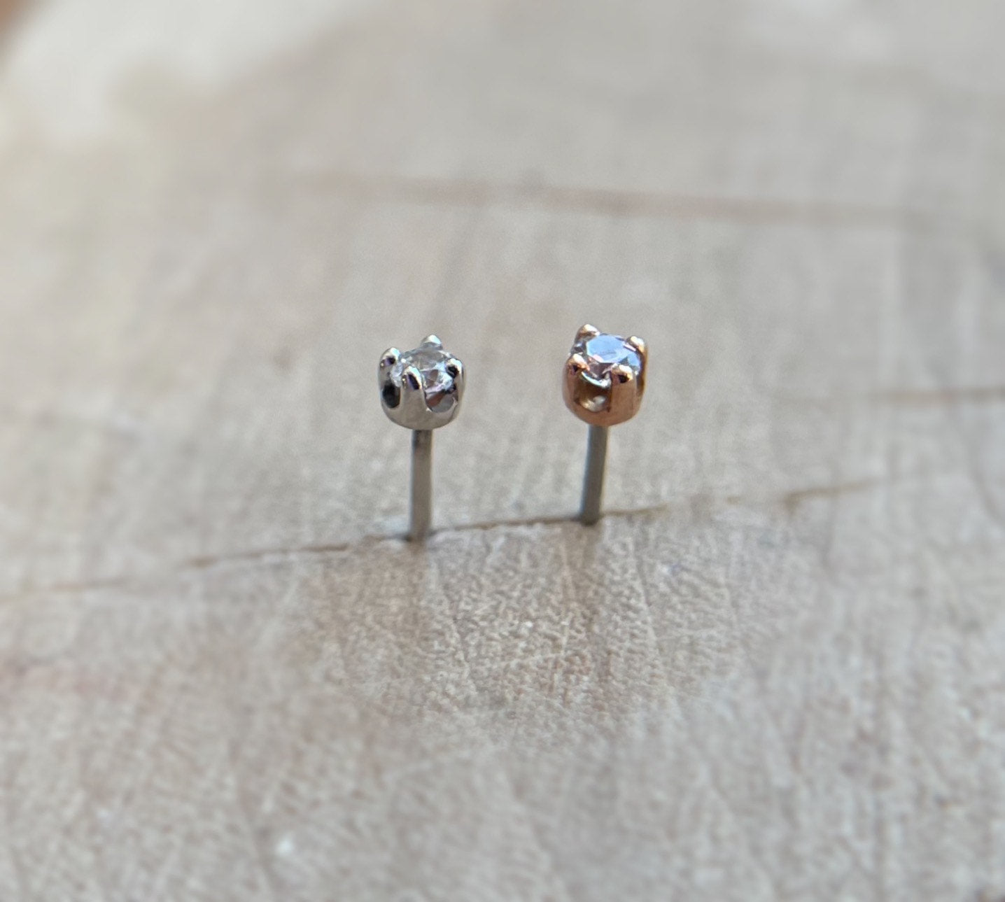 Gold Prong-Set CZ by Body Gems