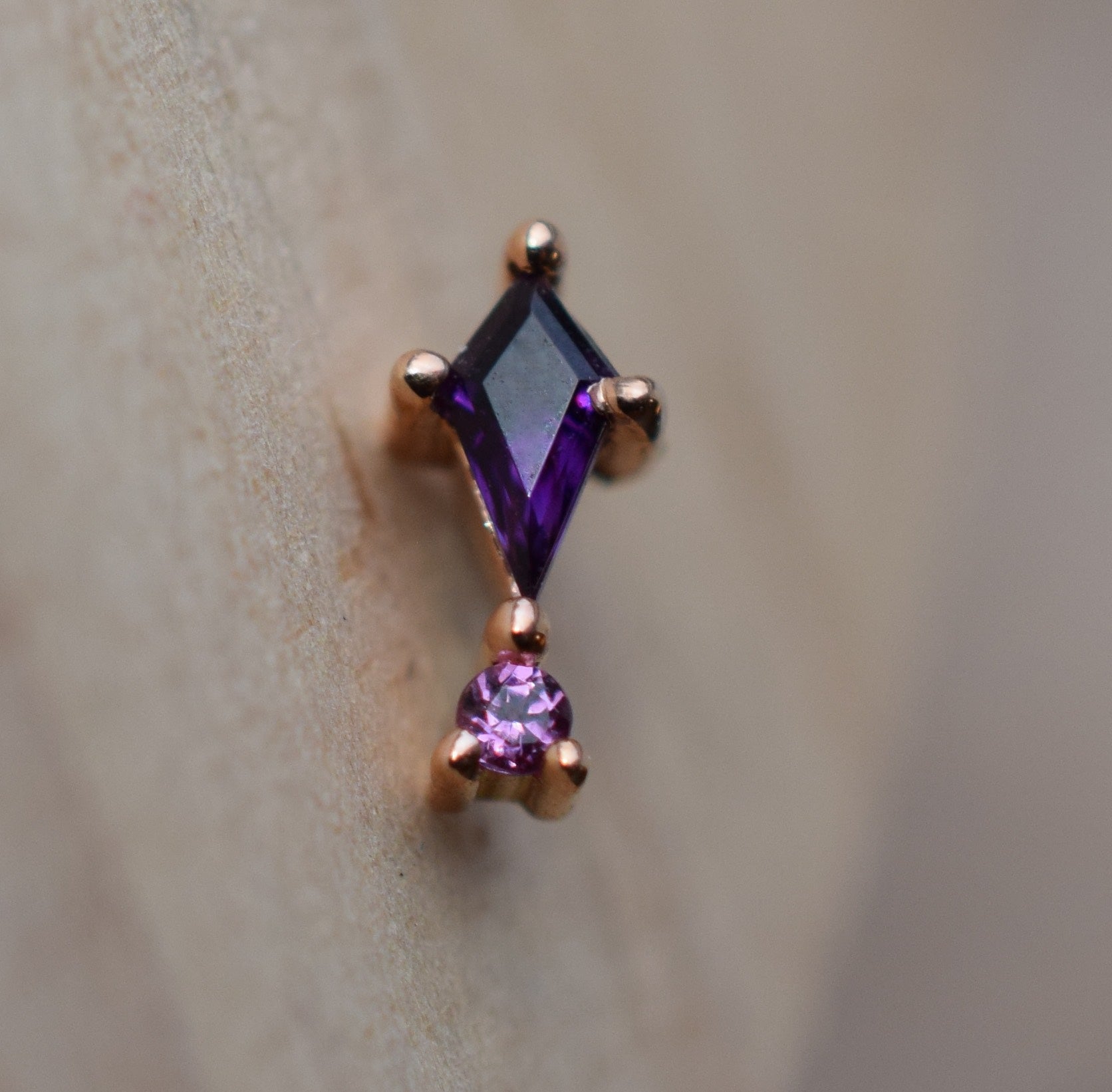 Kiss & Tell Amethyst and Rhodolite by BVLA