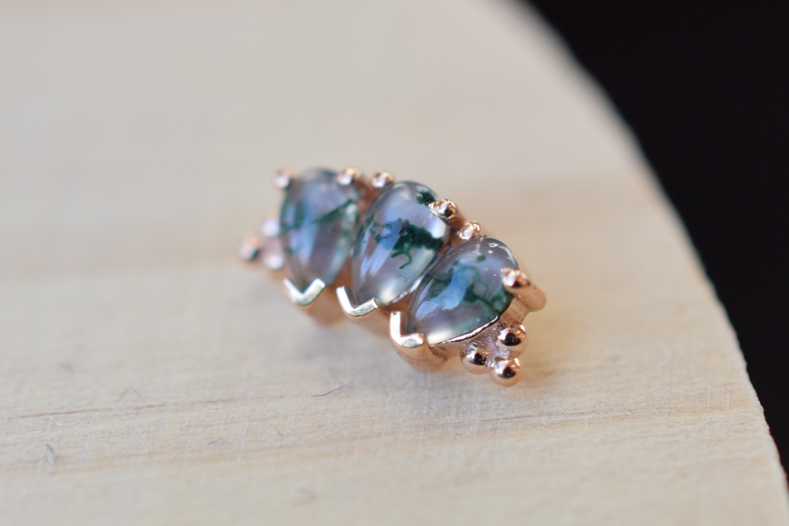 3-Gem Panaraya with Moss Agate by BVLA