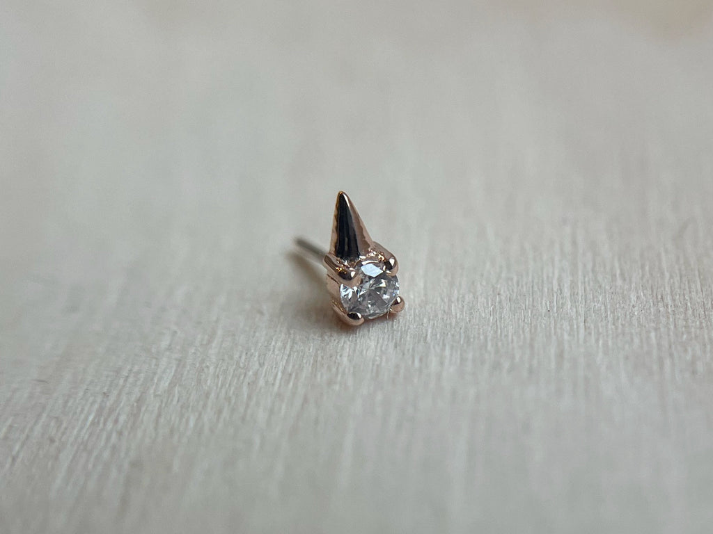 Spikey (Clear CZ) by Mushroom Body Jewelry
