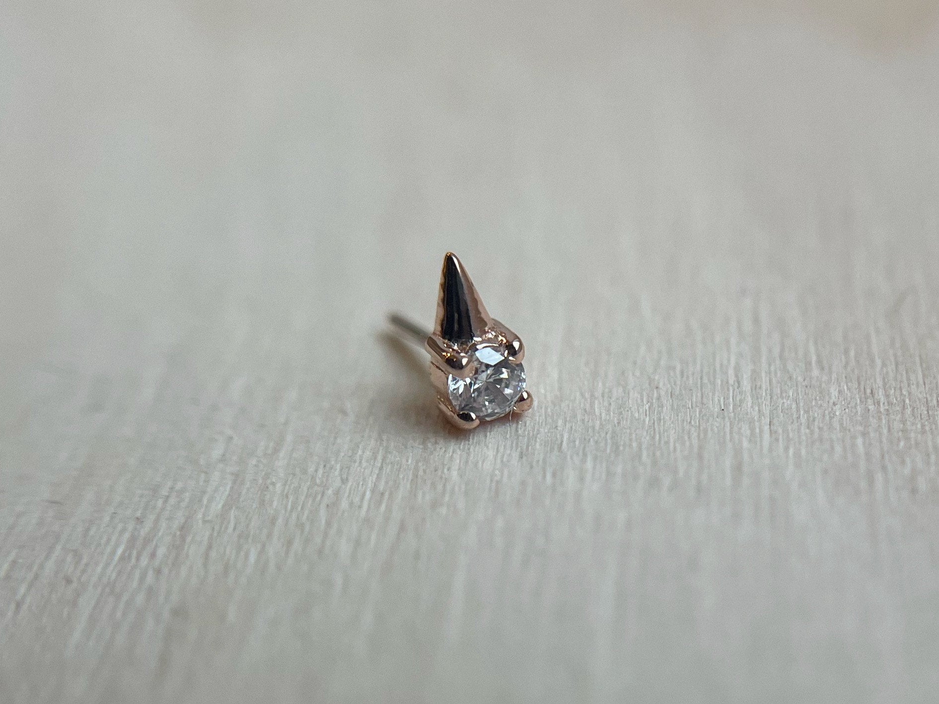 Spikey (Clear CZ) by Mushroom Body Jewelry