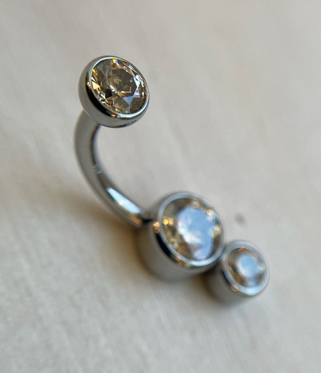 Gemini CZ Navel Curve by Industrial Strength
