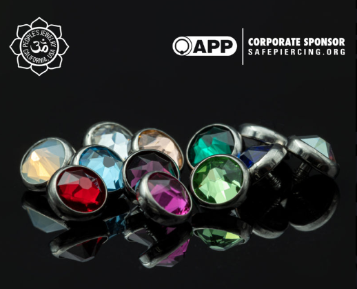 Titanium Flat-Backed Gem by People's Jewelry