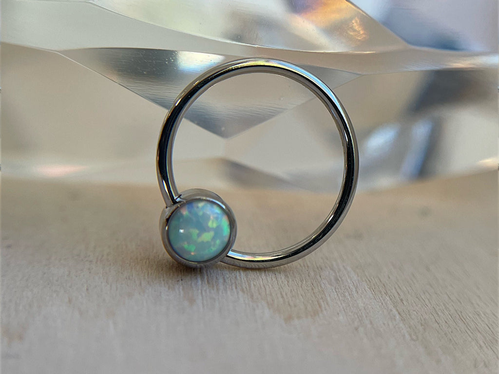 Titanium Captive Gem Beads (CZ, Opal & Natural Stone)